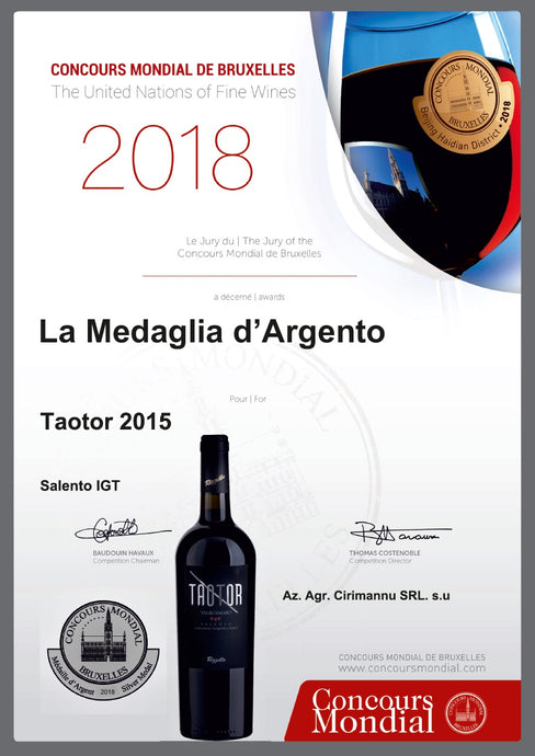 Bruxelles 2018 - TAOTOR - Medaglia d'Argento