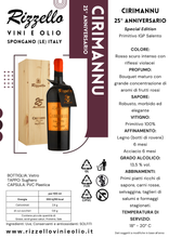 Carica l'immagine nel visualizzatore di Gallery, Cirimannu 25° - Rosso Primitivo
