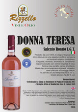 Carica l&#39;immagine nel visualizzatore di Gallery, Donna Teresa Rosato - I.G.T. - Bott. ml 750 freeshipping - Rizzello Vini e Olio
