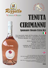 Carica l&#39;immagine nel visualizzatore di Gallery, Tenuta Cirimannu - Spumante Rosato - Extra Dry - Bott. ml 750 freeshipping - Rizzello Vini e Olio
